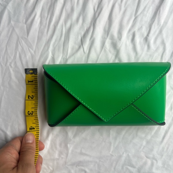 Brand New 2025 Bottega Veneta Sunglasses Case Clutch Wallet Green Faux leather - Picture 5 of 8